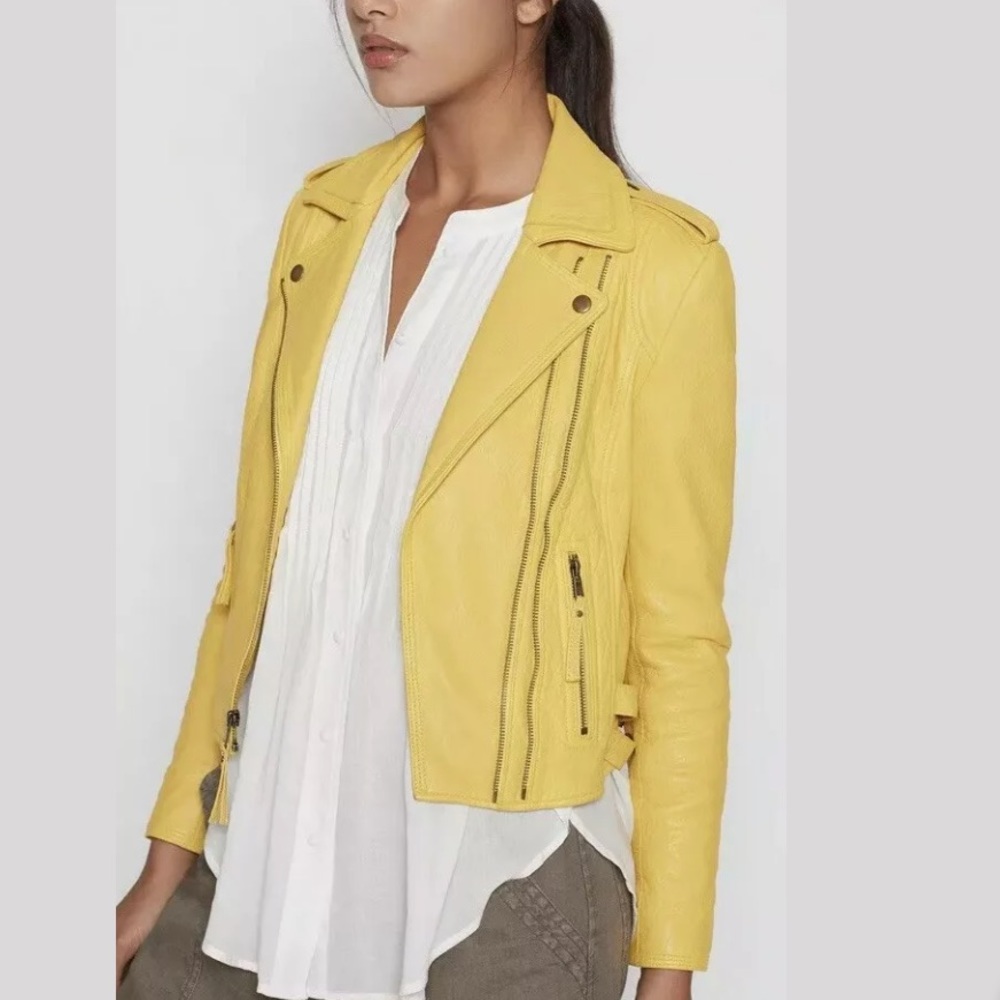 Joie Leolani Biker Cool Edgy Moto Leather Jacket
